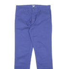 CARHARTT WIP Mens Cotton Blend Blue Slim Straight Trousers W30 L30 Casual