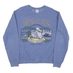 JERZEES Mens Blue Niagara Falls Crew Neck S Cotton Blend Graphic Sweatshirt