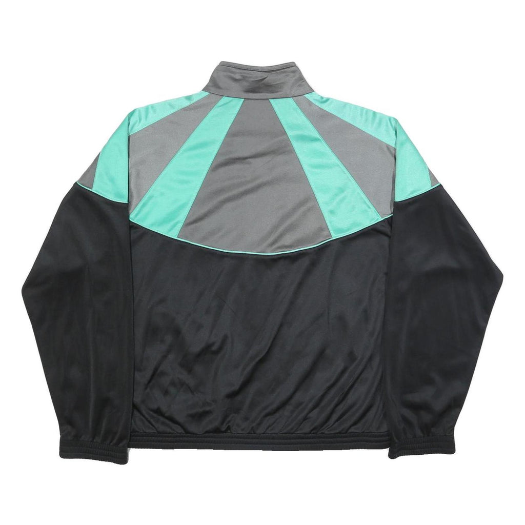 PUMA Womens Black & Grey Aqua Zip Polyester Track Jacket M Sportswear