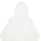 NIKE Womens White Hoodie M Cotton Blend Pullover Sweatshirt Logo Print