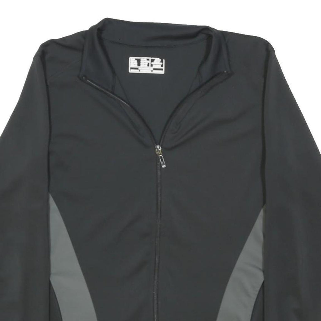 NEW BALANCE Womens Black & Grey Zip Up Polyester Blend Jacket XL Athletic