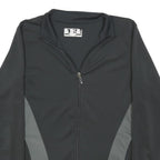 NEW BALANCE Womens Black & Grey Zip Up Polyester Blend Jacket XL Athletic