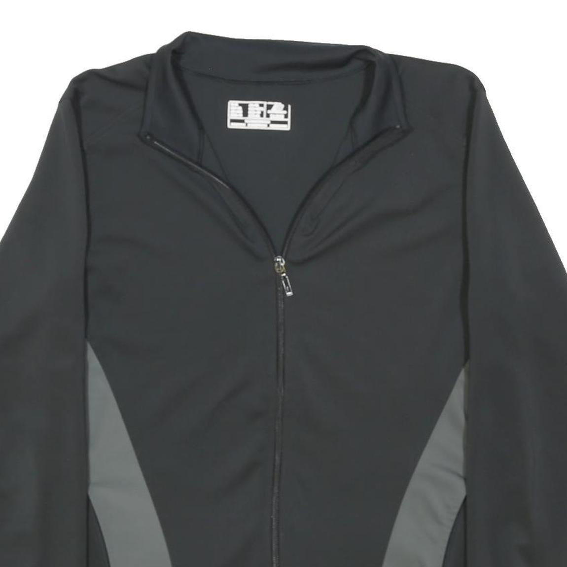 NEW BALANCE Womens Black & Grey Zip Up Polyester Blend Jacket XL Athletic