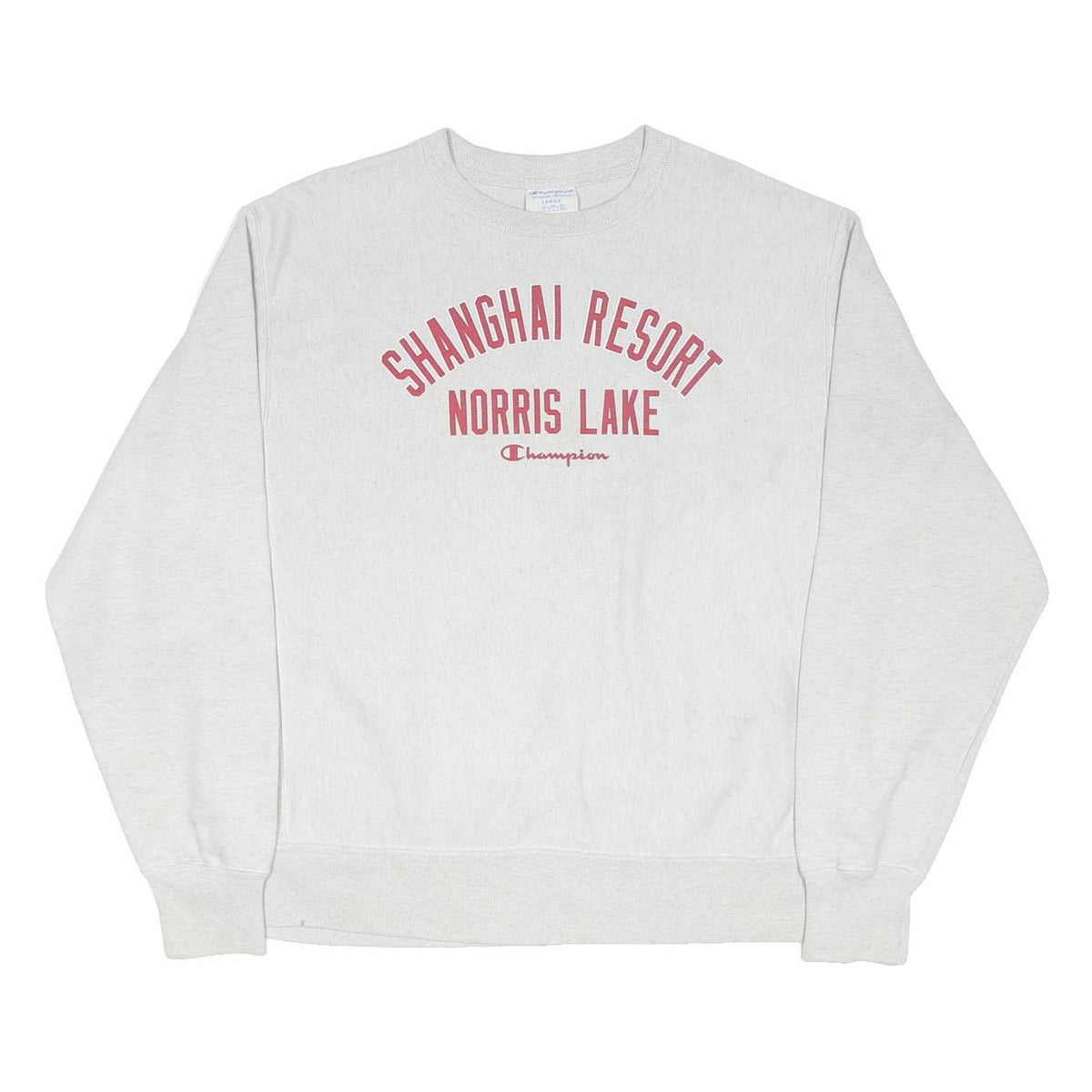 CHAMPION REVERSE WEAVE Mens Grey Shanghai Resort Norris Lake Crew Neck M Cotton