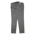 IMPERIAL Mens Cotton Blend Grey Slim Straight Trousers W32 L30 Formal Casual