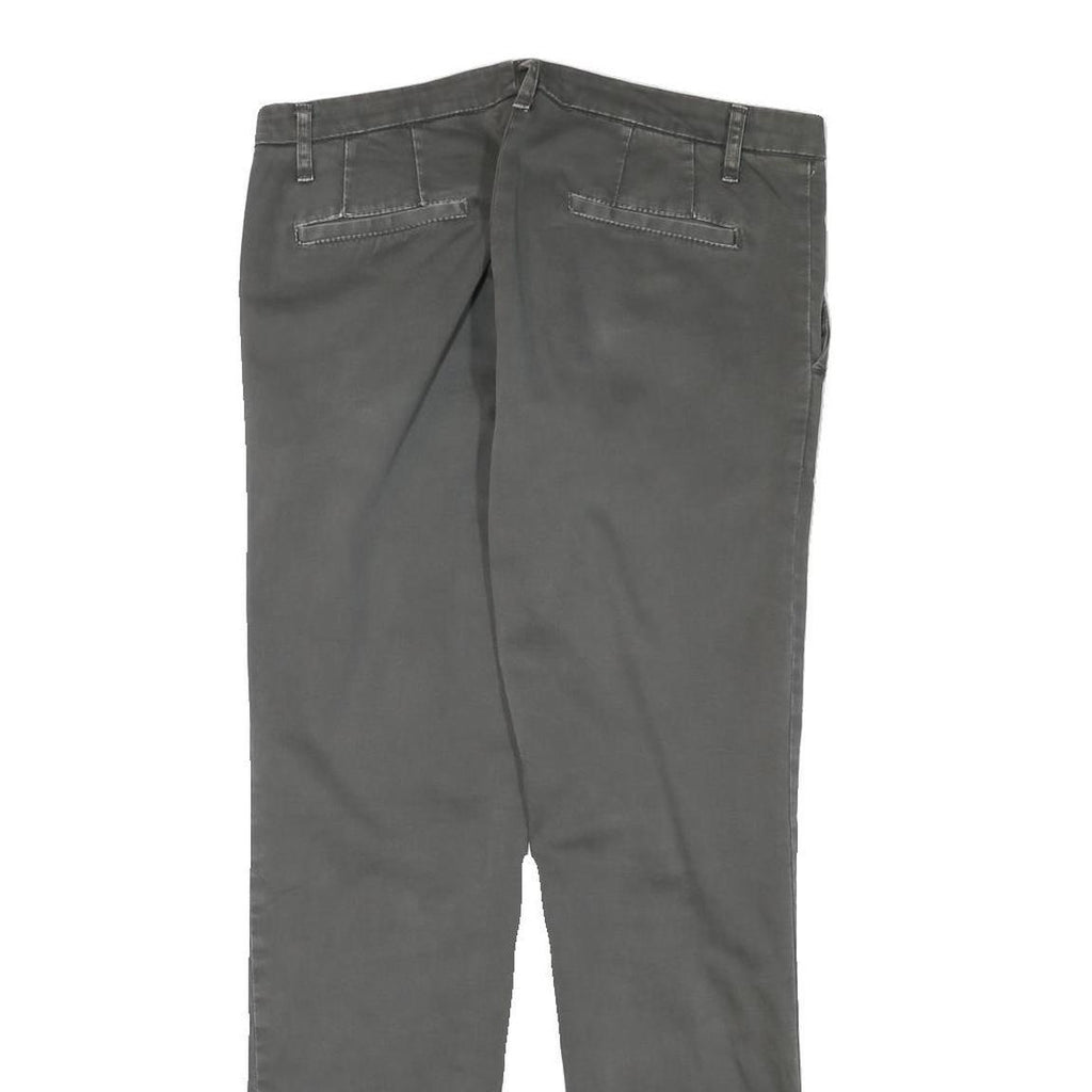 IMPERIAL Mens Cotton Blend Grey Slim Straight Trousers W32 L30 Formal Casual