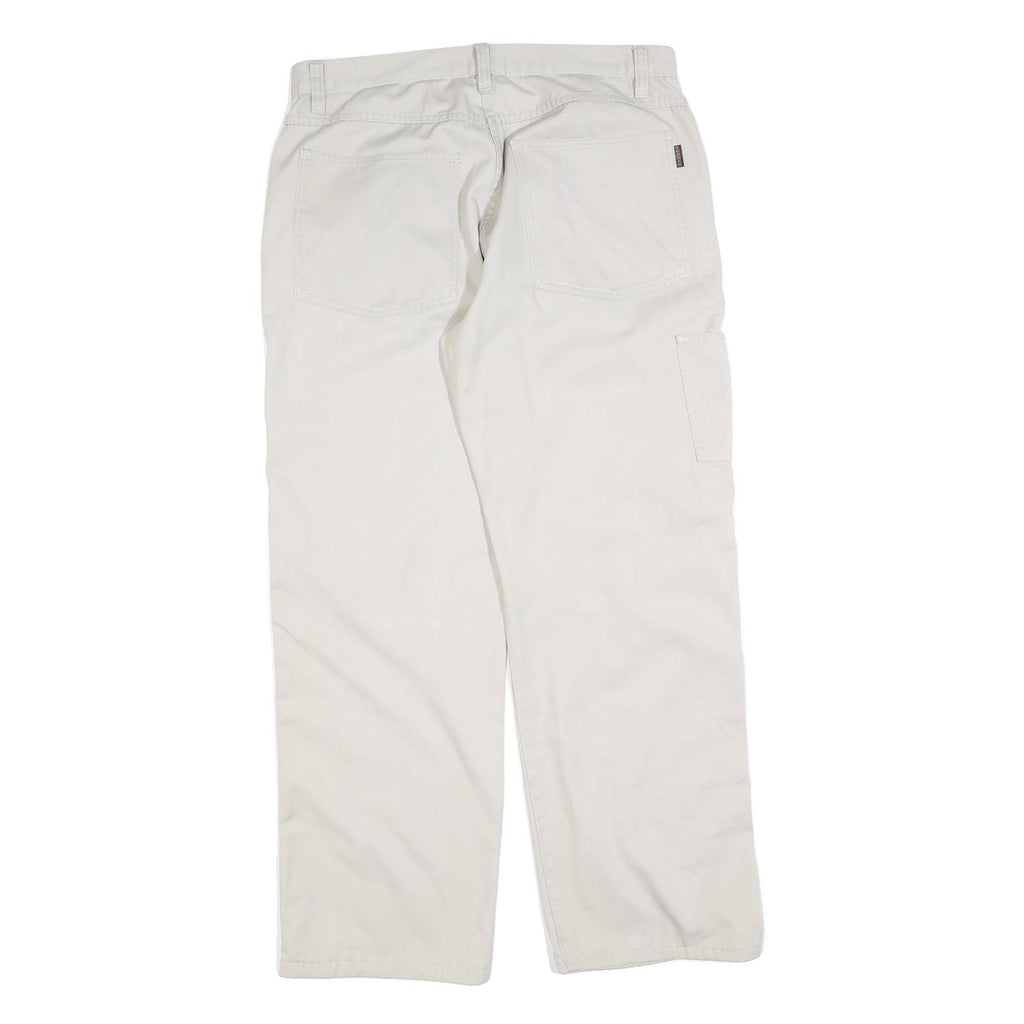 TEDDYS Womens Cotton Blend Beige Regular Straight Trousers W34 L30 Casual