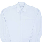 C&A Mens Plain Shirt Blue Long Sleeve M