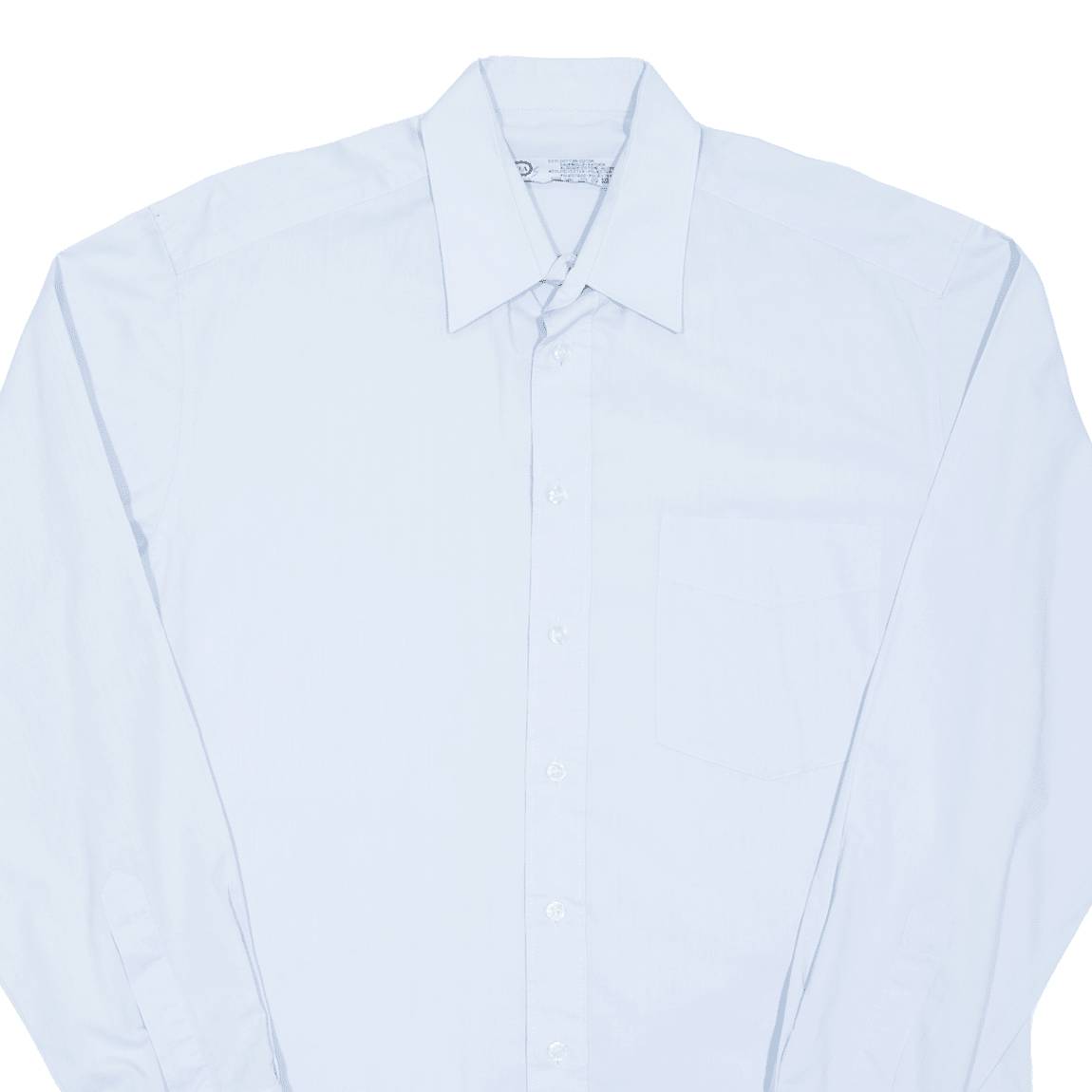 C&A Mens Plain Shirt Blue Long Sleeve M