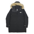 THE NORTH FACE Womens Black Parka XL Polyester Zip Faux Fur Hooded Winter Jacket
