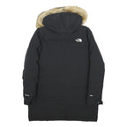 THE NORTH FACE Womens Black Parka XL Polyester Zip Faux Fur Hooded Winter Jacket
