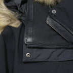 THE NORTH FACE Womens Black Parka XL Polyester Zip Faux Fur Hooded Winter Jacket