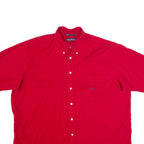 NAUTICA Mens Plain Shirt Red XL