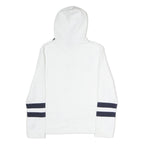 NAUTICA Mens White & Navy Hoodie M Cotton Casual Pullover Sweatshirt