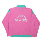 Womens Pink & Green Plain Cotton Blend Jacket S Zip Pockets Lightweight Casual