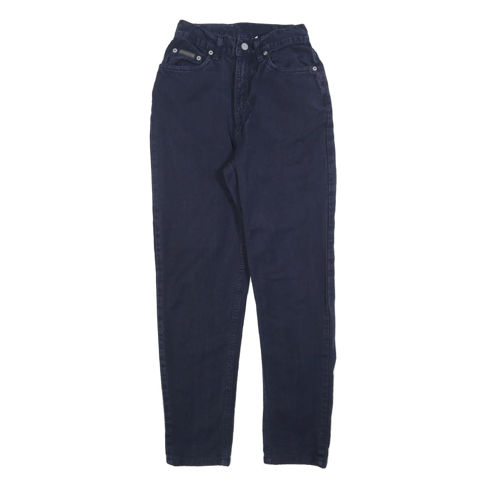 CALVIN KLEIN Womens Jeans Blue Slim Skinny Denim W24 L28 Stylish Zip Closure