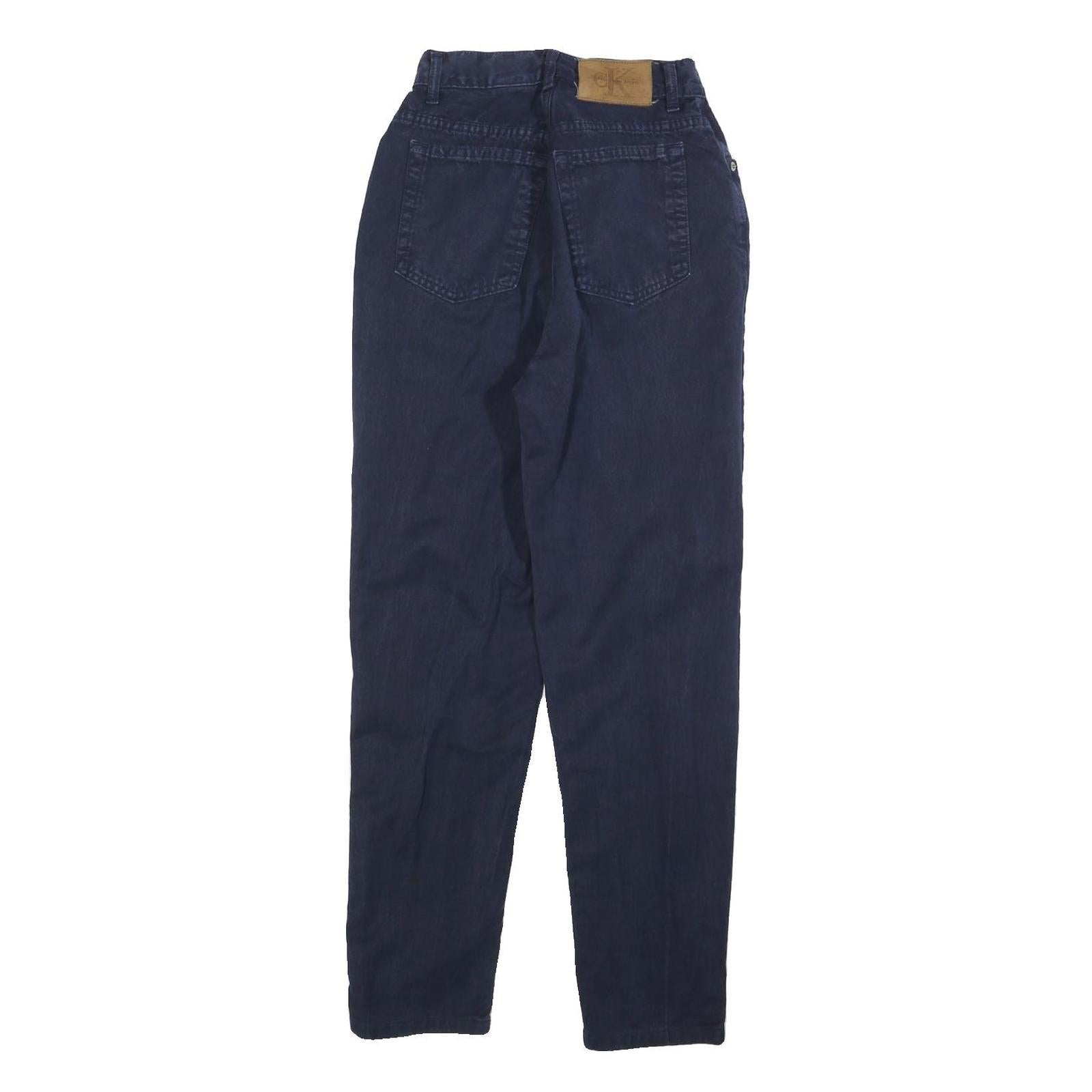 CALVIN KLEIN Womens Jeans Blue Slim Skinny Denim W24 L28 Stylish Zip Closure