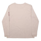 CARHARTT Boys Beige Long Sleeve Crew Neck T-Shirt Logo L Cotton Blend