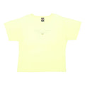 HARLEY DAVIDSON Womens Yellow Cotton Blend Graphic T-Shirt XL Crew Neck Short