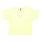 HARLEY DAVIDSON Womens Yellow Cotton Blend Graphic T-Shirt XL Crew Neck Short