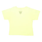 HARLEY DAVIDSON Womens Yellow Cotton Blend Graphic T-Shirt XL Crew Neck Short