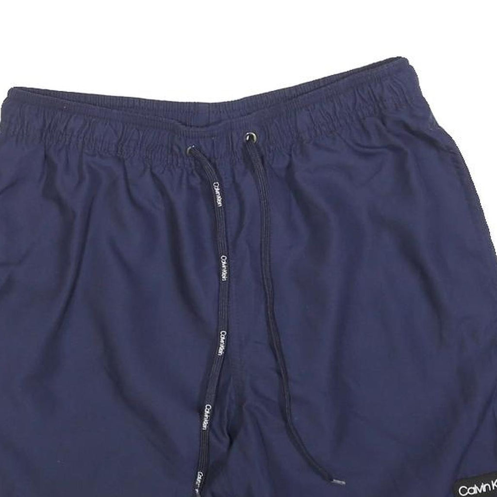 CALVIN KLEIN Mens Navy Blue Casual Shorts M W30 Drawstring Comfort