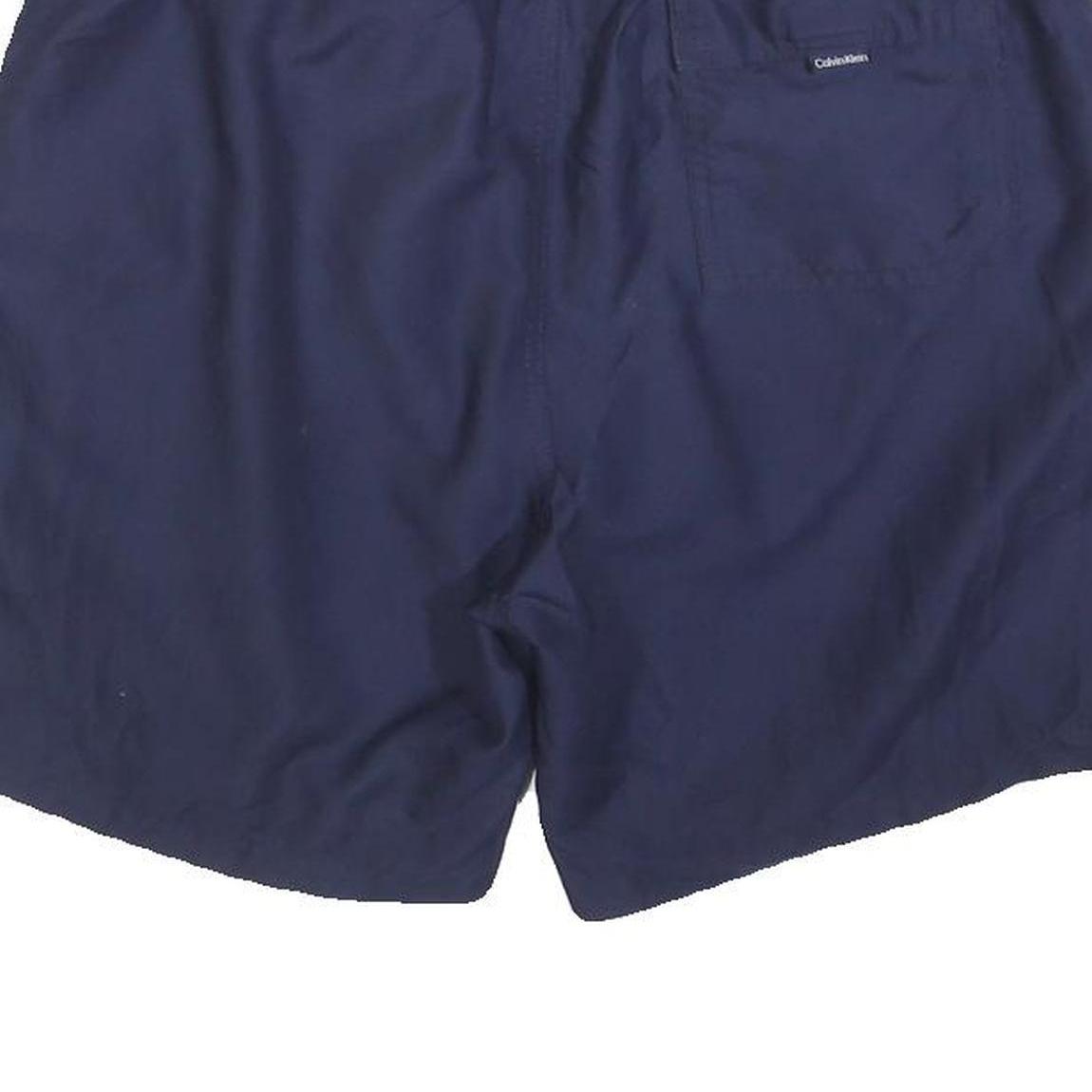 CALVIN KLEIN Mens Navy Blue Casual Shorts M W30 Drawstring Comfort