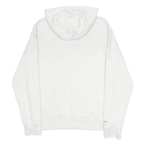 NEW BALANCE Mens White Pullover Hoodie S All Good Graphic Print Casual