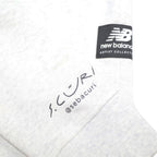 NEW BALANCE Mens White Pullover Hoodie S All Good Graphic Print Casual