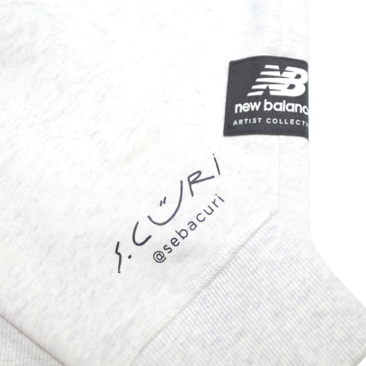 NEW BALANCE Mens White Pullover Hoodie S All Good Graphic Print Casual