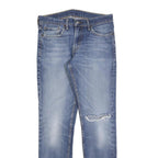 LEVI'S Mens Regular Fit Blue Denim Rinse W32 L34 Slim Leg Jeans