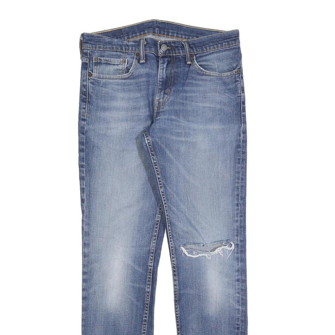 LEVI'S Mens Regular Fit Blue Denim Rinse W32 L34 Slim Leg Jeans