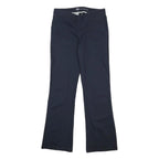 DICKIES Womens Cotton Blend Navy Regular Fit Bootcut Trousers W32 L36