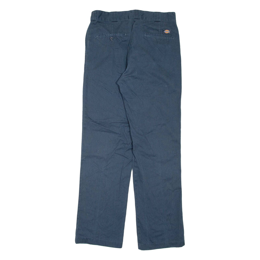 DICKIES Mens Trousers Blue Regular Straight W32 L31