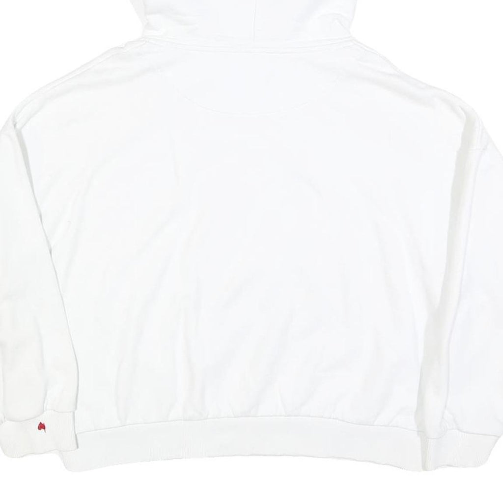 KARL KANI Womens White Red & Navy Pullover Hoodie S Logo Embroidered