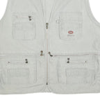 OKYES Mens Grey Cotton Blend Utility Jacket XL Pocket Zip Front Casual Style