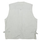 OKYES Mens Grey Cotton Blend Utility Jacket XL Pocket Zip Front Casual Style