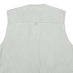 OKYES Mens Grey Cotton Blend Utility Jacket XL Pocket Zip Front Casual Style