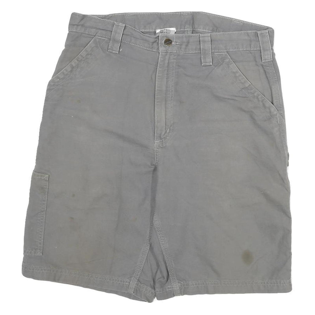CARHARTT Mens Shorts Grey Casual Cargo Cotton Blend XL W34 Workwear