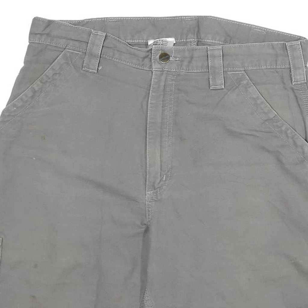 CARHARTT Mens Shorts Grey Casual Cargo Cotton Blend XL W34 Workwear