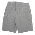 CARHARTT Mens Shorts Grey Casual Cargo Cotton Blend XL W34 Workwear