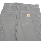CARHARTT Mens Shorts Grey Casual Cargo Cotton Blend XL W34 Workwear