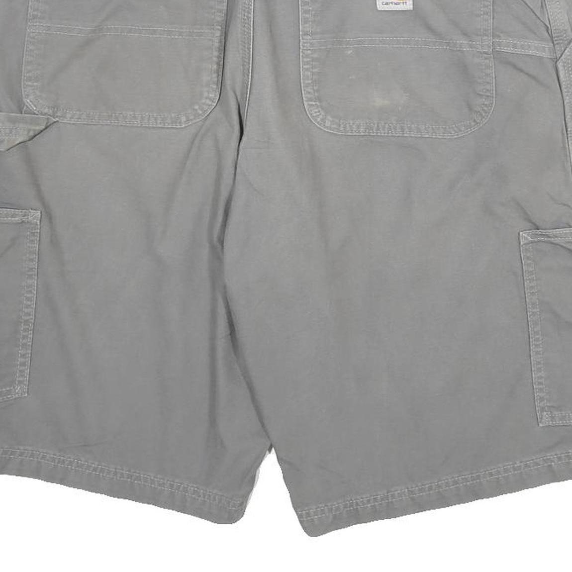 CARHARTT Mens Shorts Grey Casual Cargo Cotton Blend XL W34 Workwear