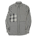 ZARA Womens Black & White Check Printed Shirt Long Sleeve Collared XS