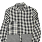 ZARA Womens Black & White Check Printed Shirt Long Sleeve Collared XS