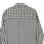 ZARA Womens Black & White Check Printed Shirt Long Sleeve Collared XS