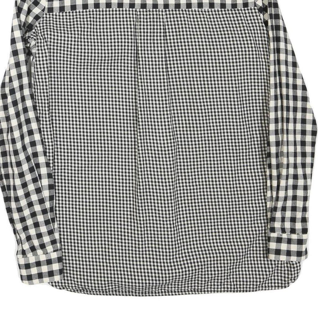 ZARA Womens Black & White Check Printed Shirt Long Sleeve Collared XS