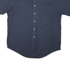 NAUTICA Mens Blue Cotton Blend Short Sleeve Shirt L Casual Button Down