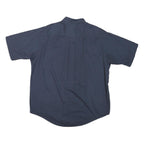 NAUTICA Mens Blue Cotton Blend Short Sleeve Shirt L Casual Button Down