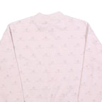 CHAMPION Womens Pink Crew Neck Sweatshirt S Cotton Blend Pullover Logo Print